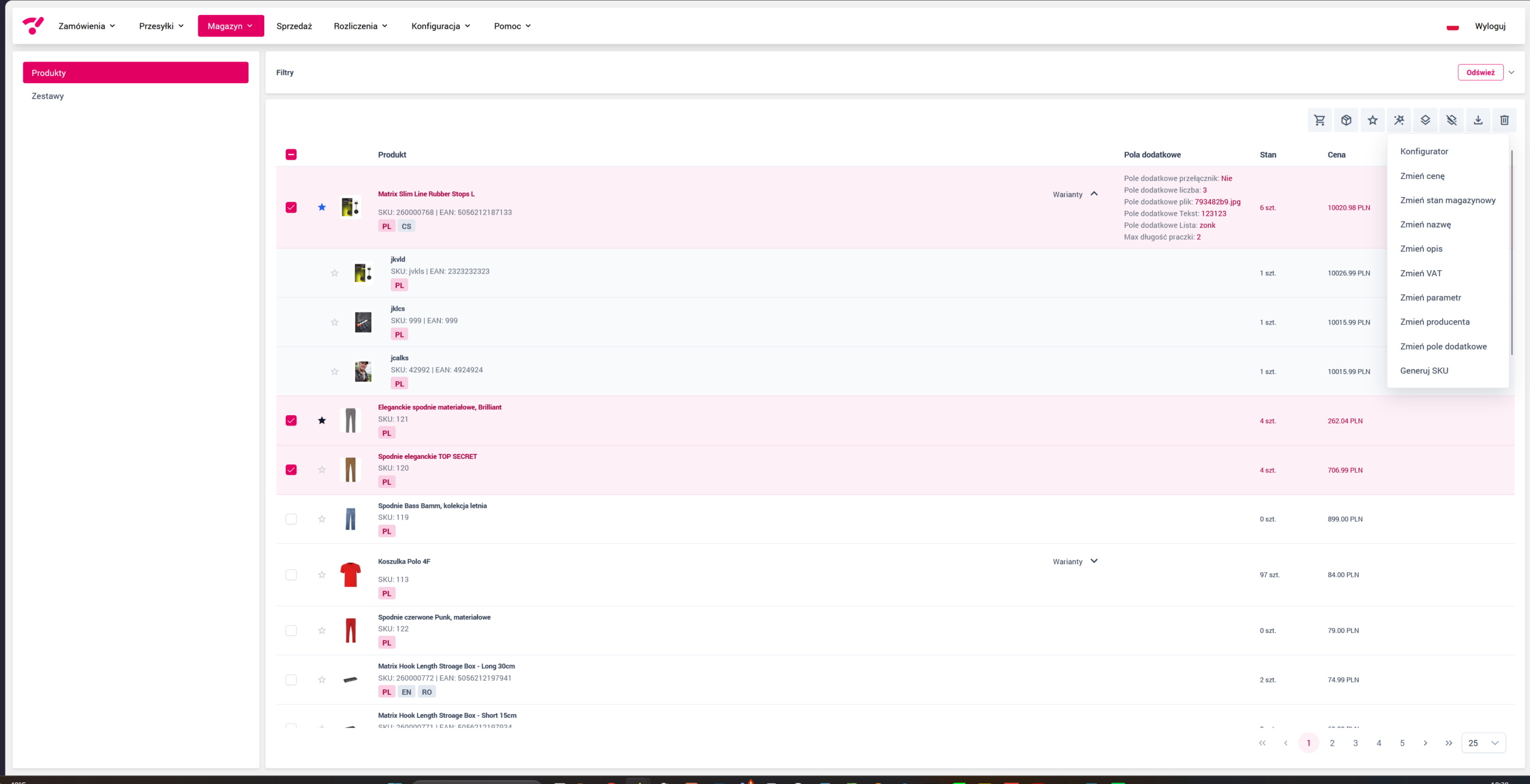 PowerHub: nowa lista produktów z wariantami