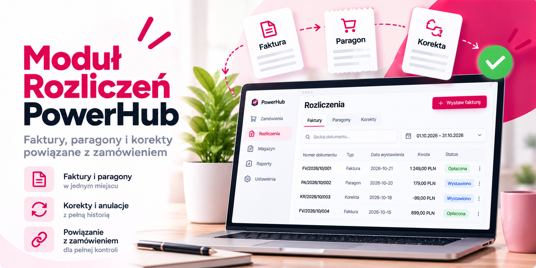 Moduł rozliczeń PowerHub – pełna kontrola